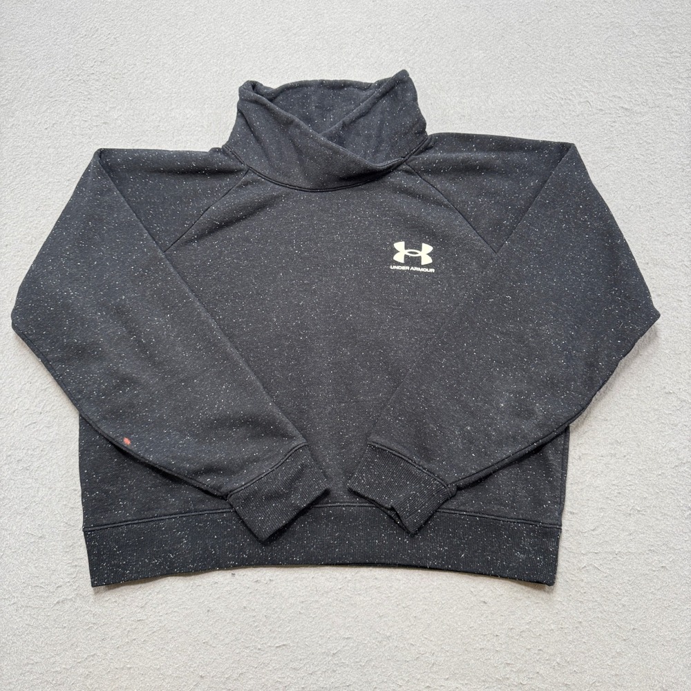 Under Armour Sweatshirt Women's Medium Gray Funnel Neck Fleece Lined Pullover